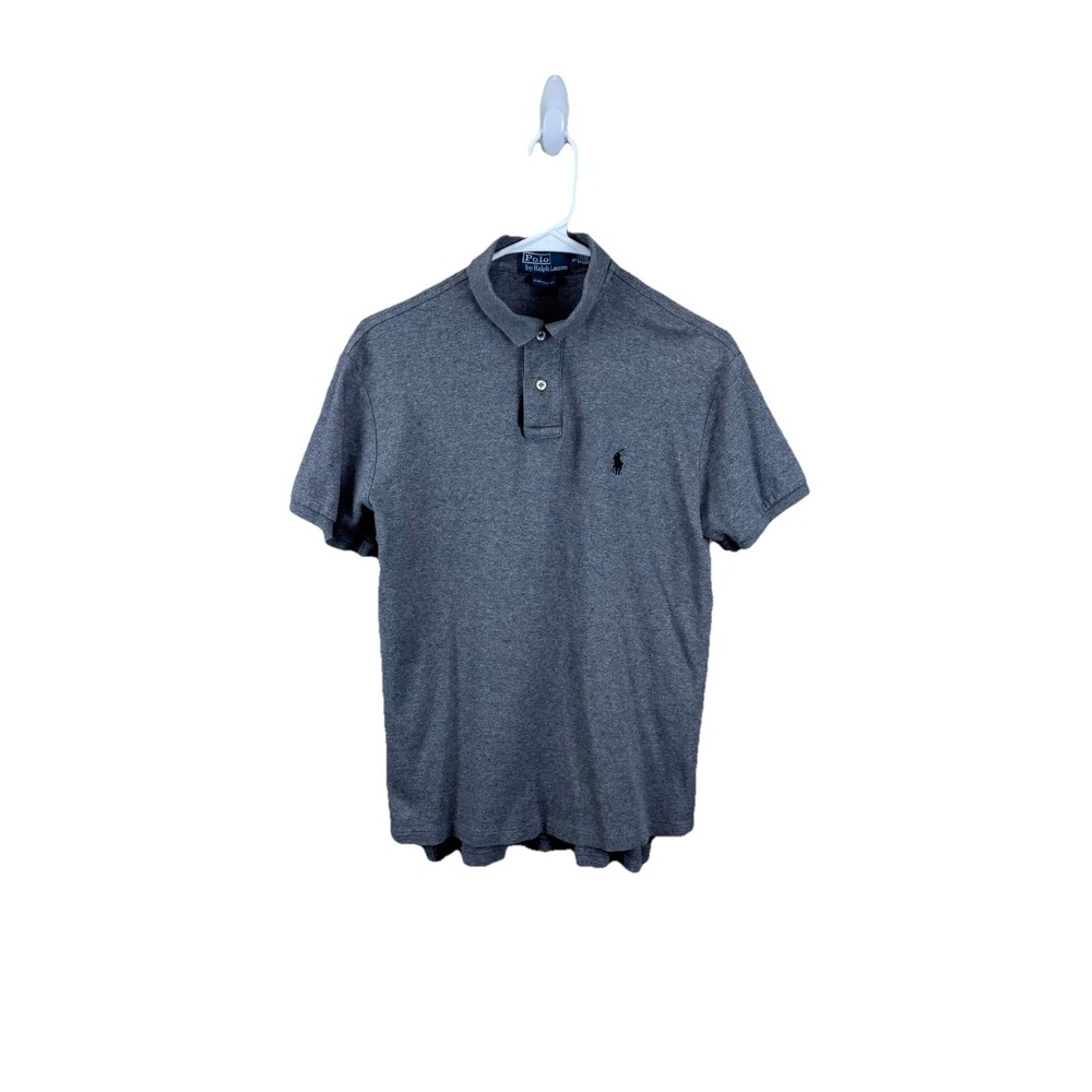 Polo Ralph Lauren Custom Fit Cotton Polo Shirt Heather Gray Size S/P